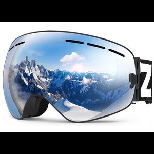ZIONOR X Ski Snowboard Goggles OTG Black/Silver